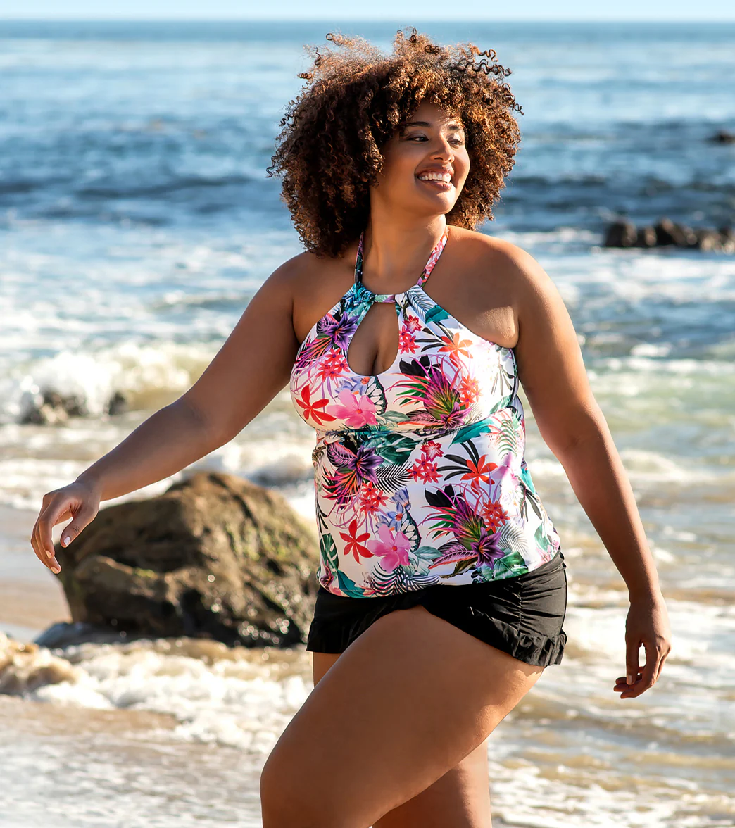 Raisins Women's Liku Beach Rosalie Plus Size Underwire Tankini Top - Image 4
