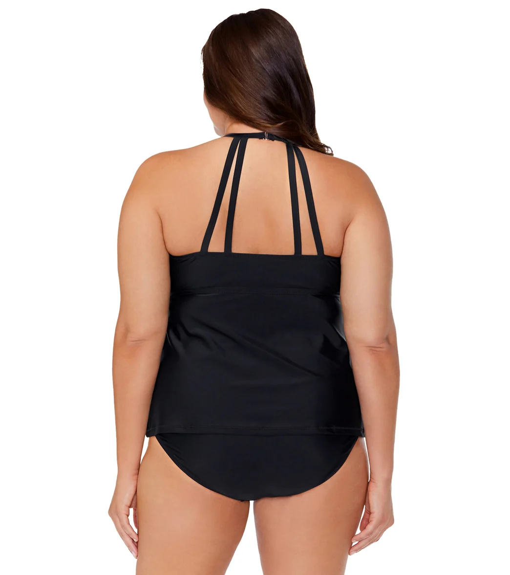 Raisins Women's Plus Size Calina Solids Rosalie Poolside Tankini Top - Image 6