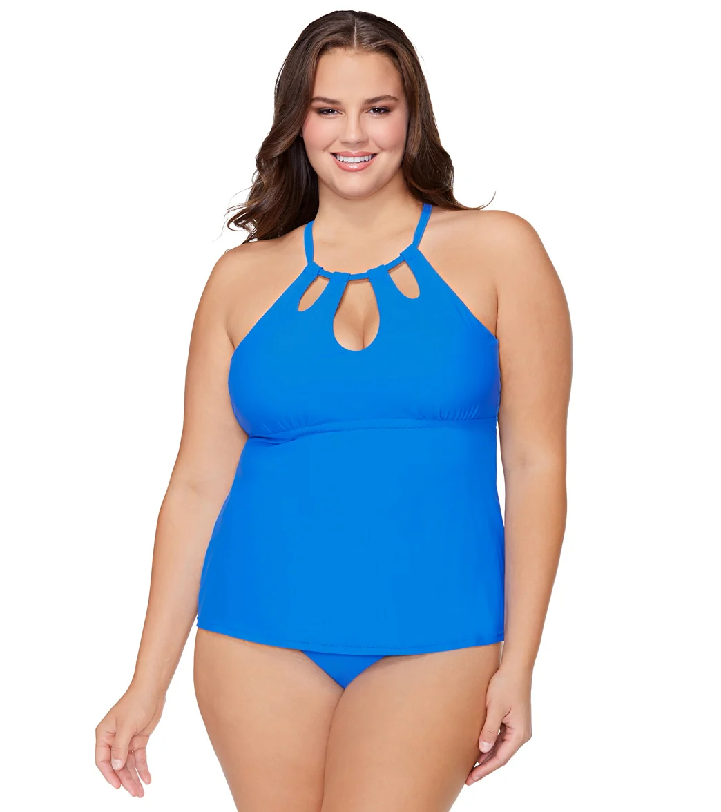 Raisins Women's Plus Size Calina Solids Rosalie Poolside Tankini Top - Image 9