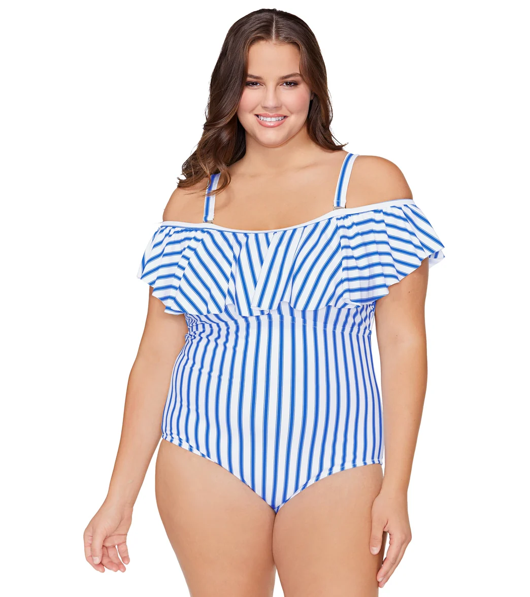 Raisins Women's Plus Size Coastal Tortuga One Piece Swimwuit - Image 3