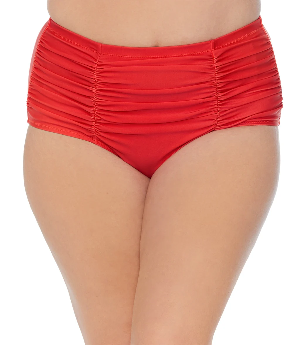 Raisins Women's Plus Size Indio Solids Costa High Waisted Bikini Bottom - Image 6