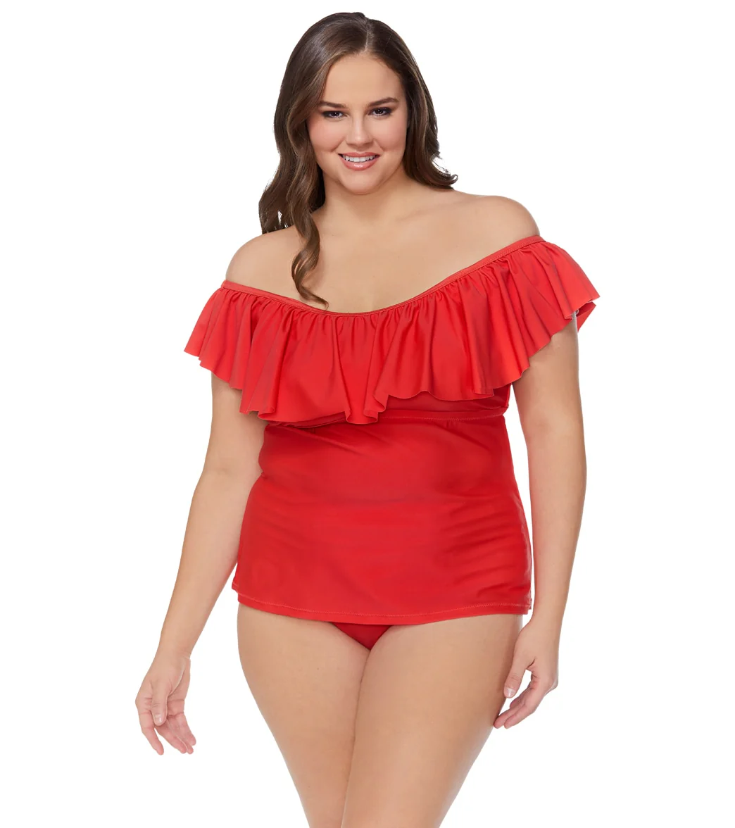 Raisins Women's Plus Size Indio Solids Costa High Waisted Bikini Bottom - Image 8
