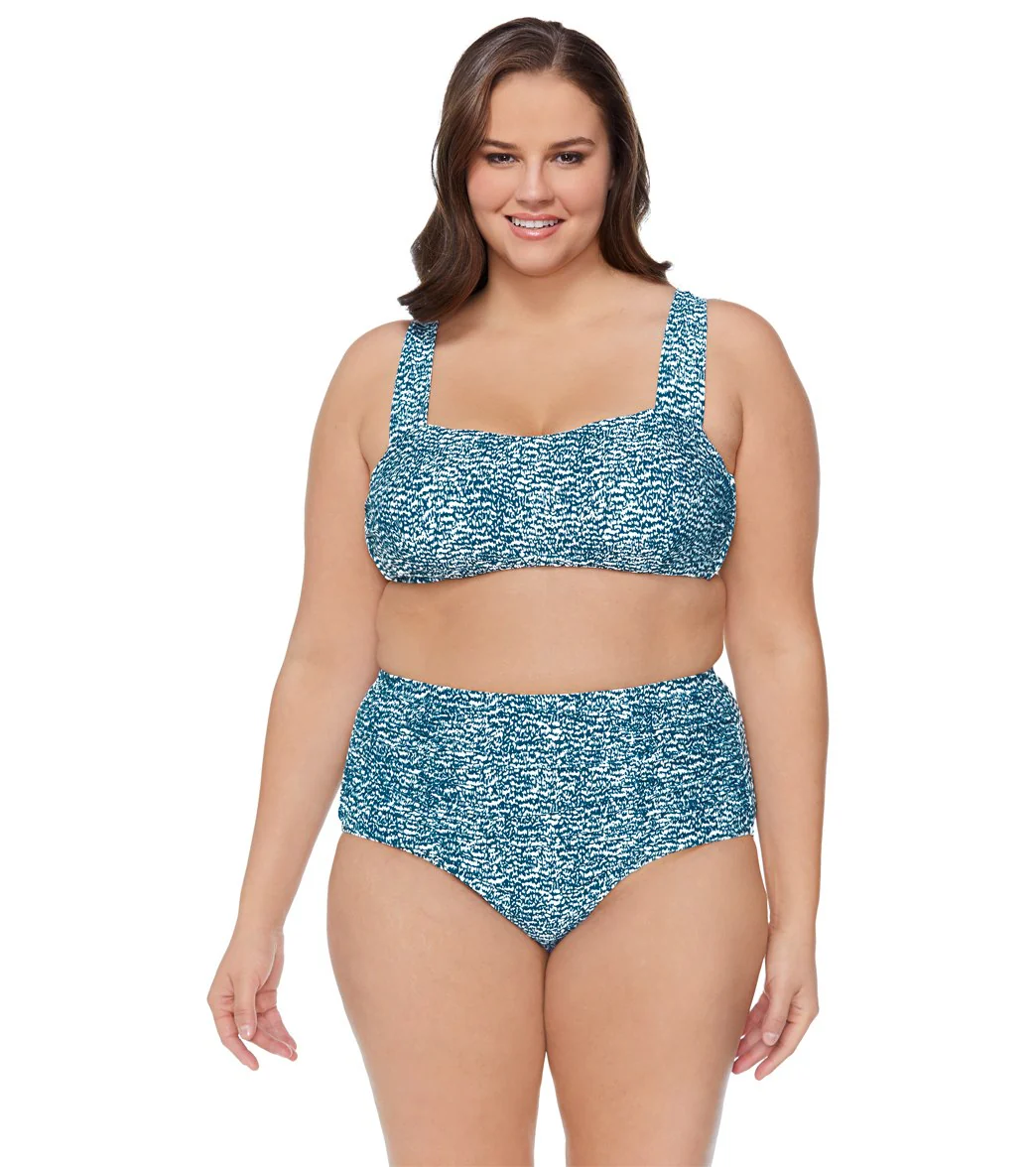 Raisins Women's Plus Size Palms Highway Costa High Waisted Bikini Bottom - Image 3