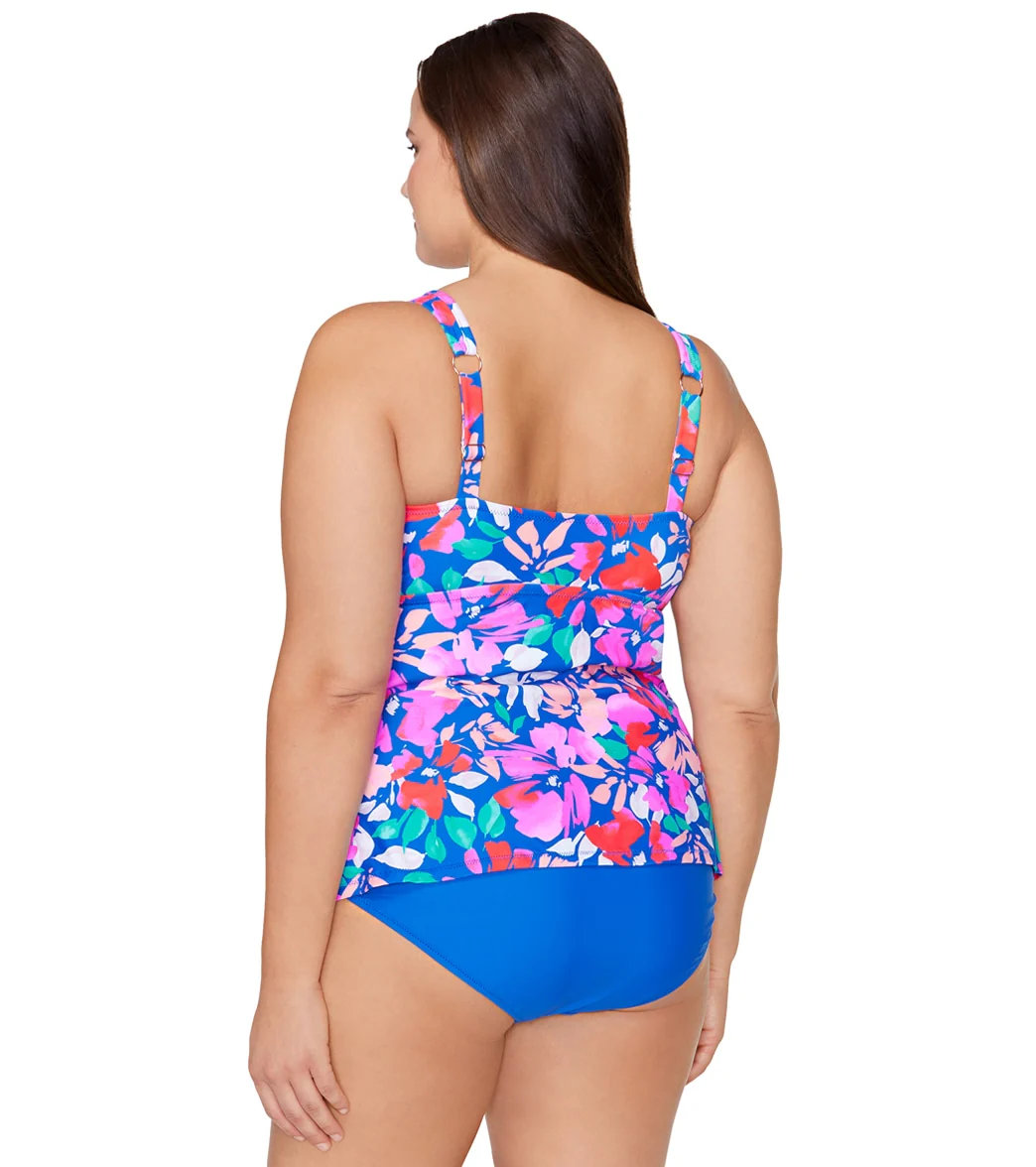 Raisins Women's Plus Size Salt and Soul Tanzania Tankini Top - Image 2