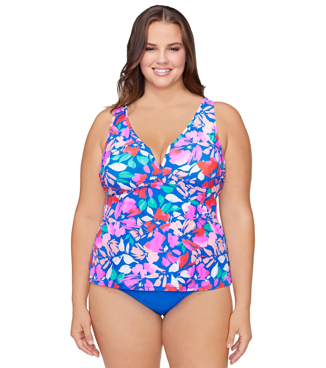 Raisins Women's Plus Size Salt and Soul Tanzania Tankini Top - Image 5