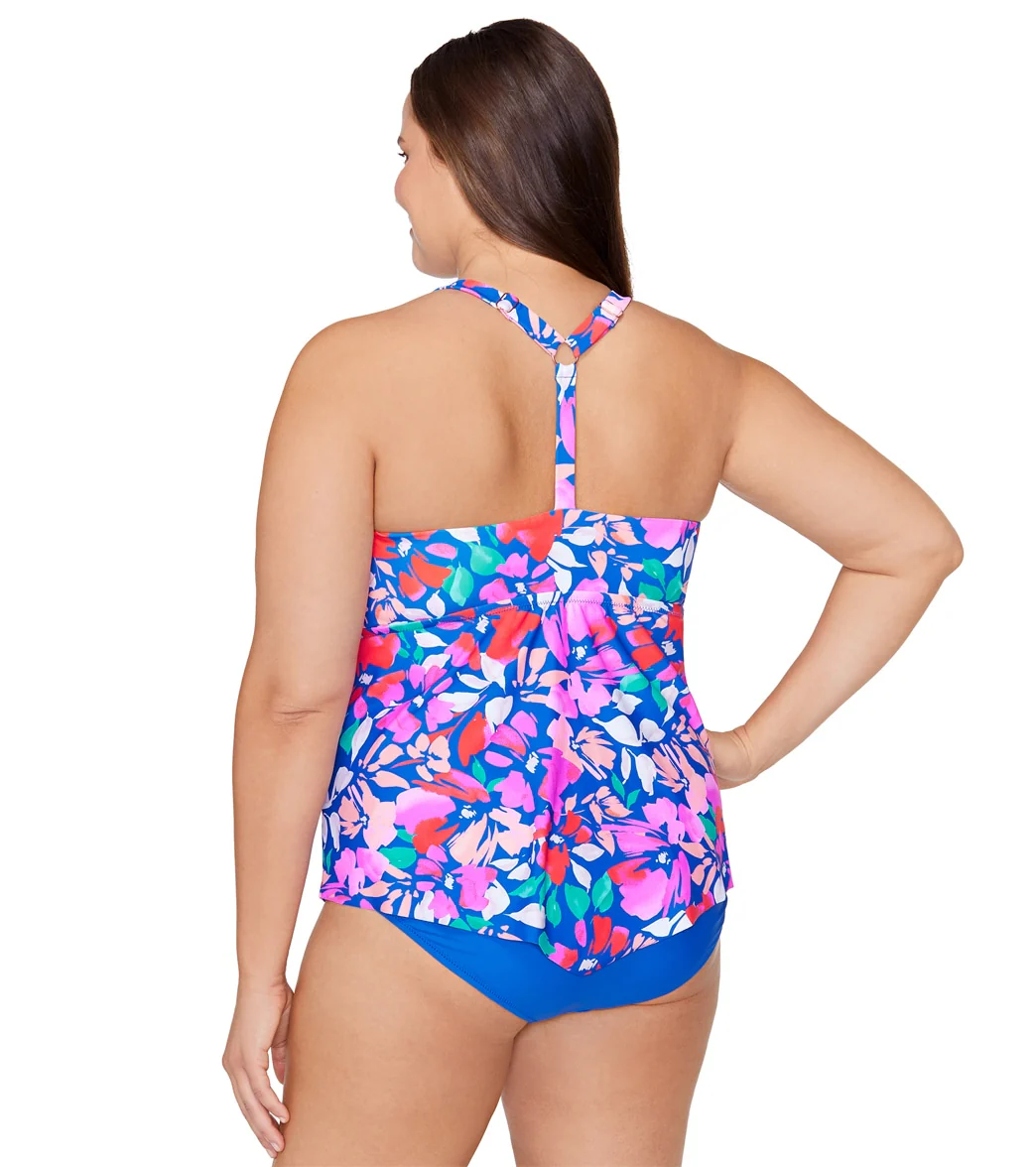 Raisins Women's Plus Size Salt and Soul Trinidad Tankini Top - Image 2