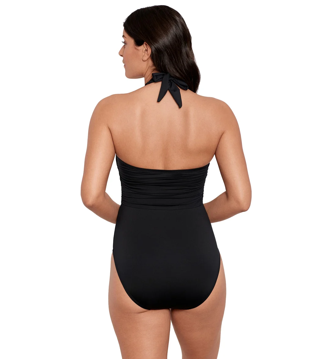 Ralph Lauren Women's Beach Club Solids Goddess Bandeau One Piece Swimsuit - Image 4