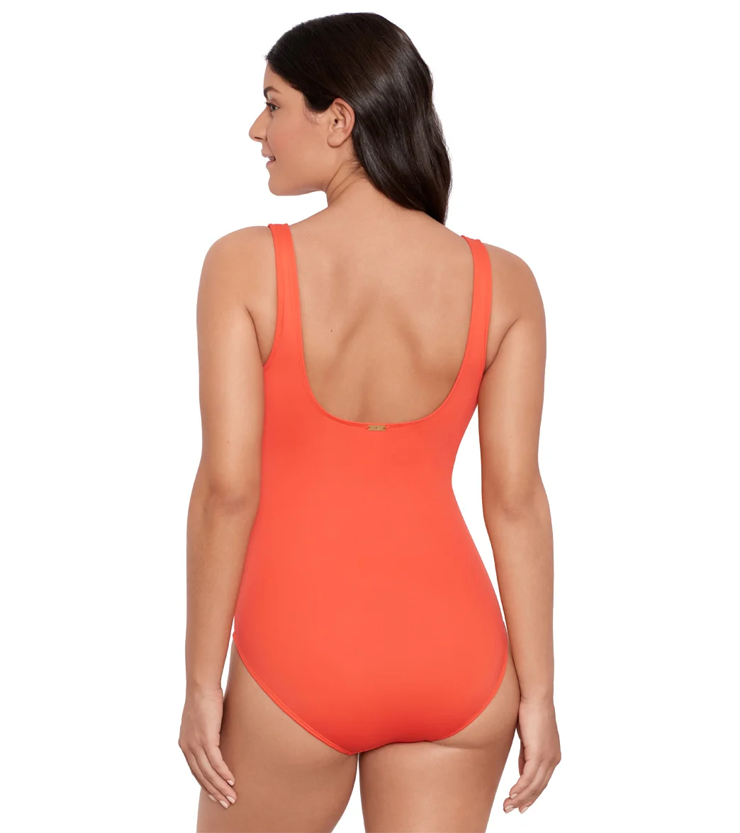 Ralph Lauren Women's Beach Club Solids Ring One Piece Swimsuit - Image 8