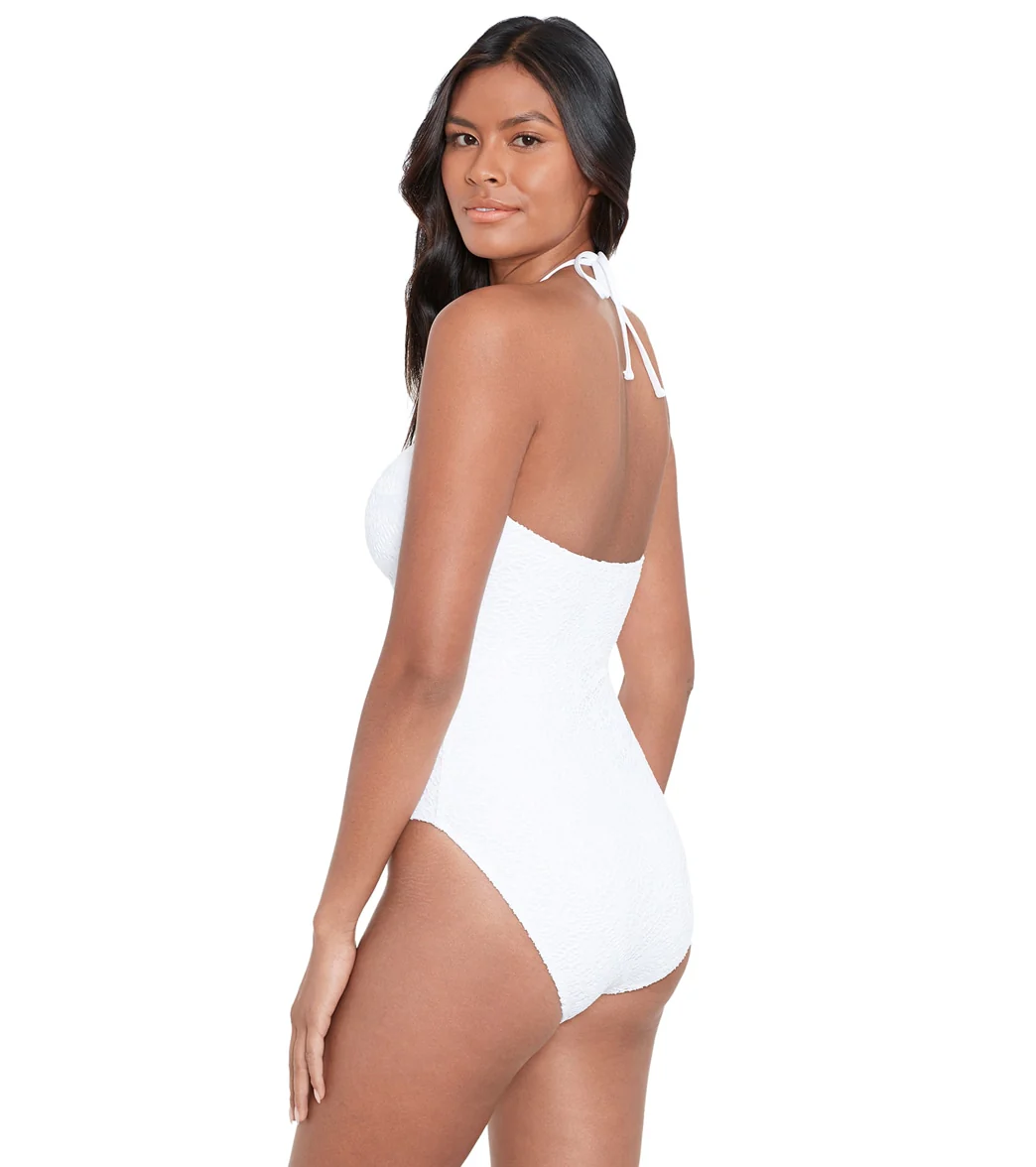 Ralph Lauren Women's Crochet Ring Bandeau One Piece Swimsuit - Image 2