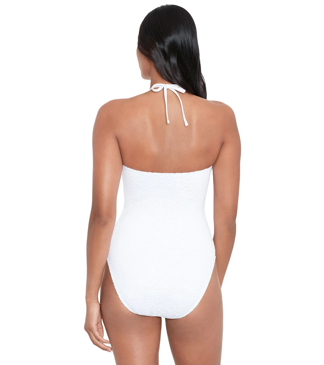 Ralph Lauren Women's Crochet Ring Bandeau One Piece Swimsuit - Image 3