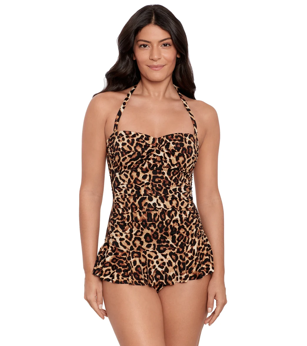 Ralph Lauren Women's Leopard Twist Skirted One Piece Swimsuit - Image 6