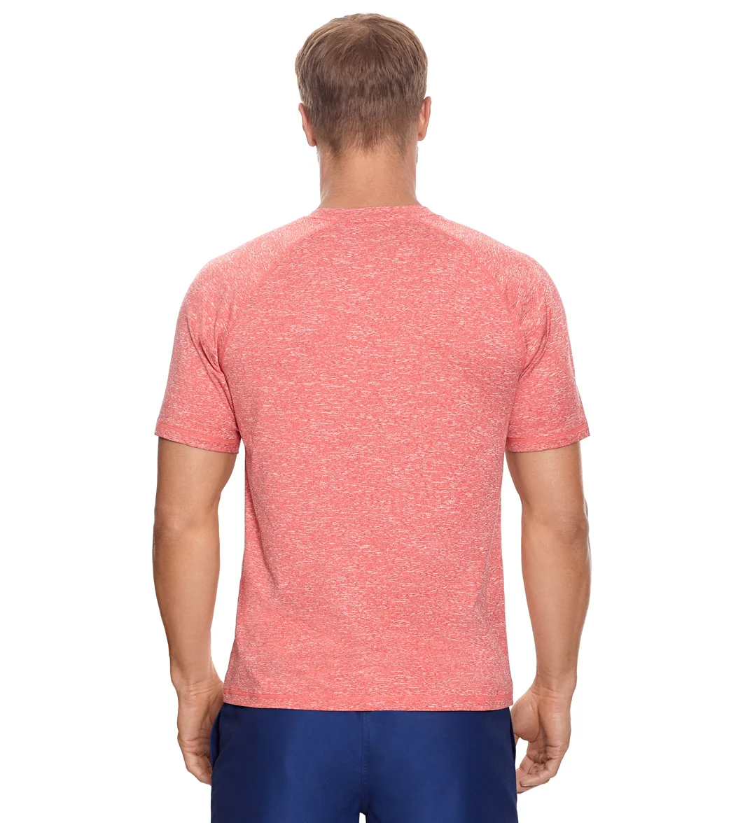 Reebok Men's Heathered Black Raglan Swim Tee - Image 10