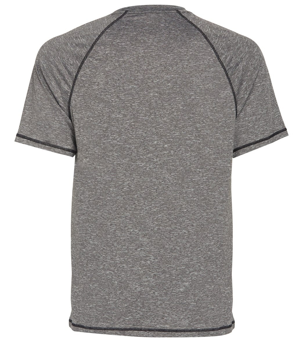 Reebok Men's Heathered Black Raglan Swim Tee - Image 15