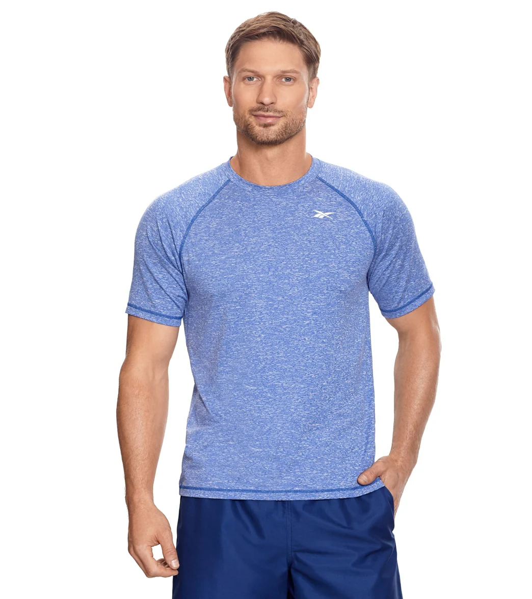 Reebok Men's Heathered Black Raglan Swim Tee - Image 3