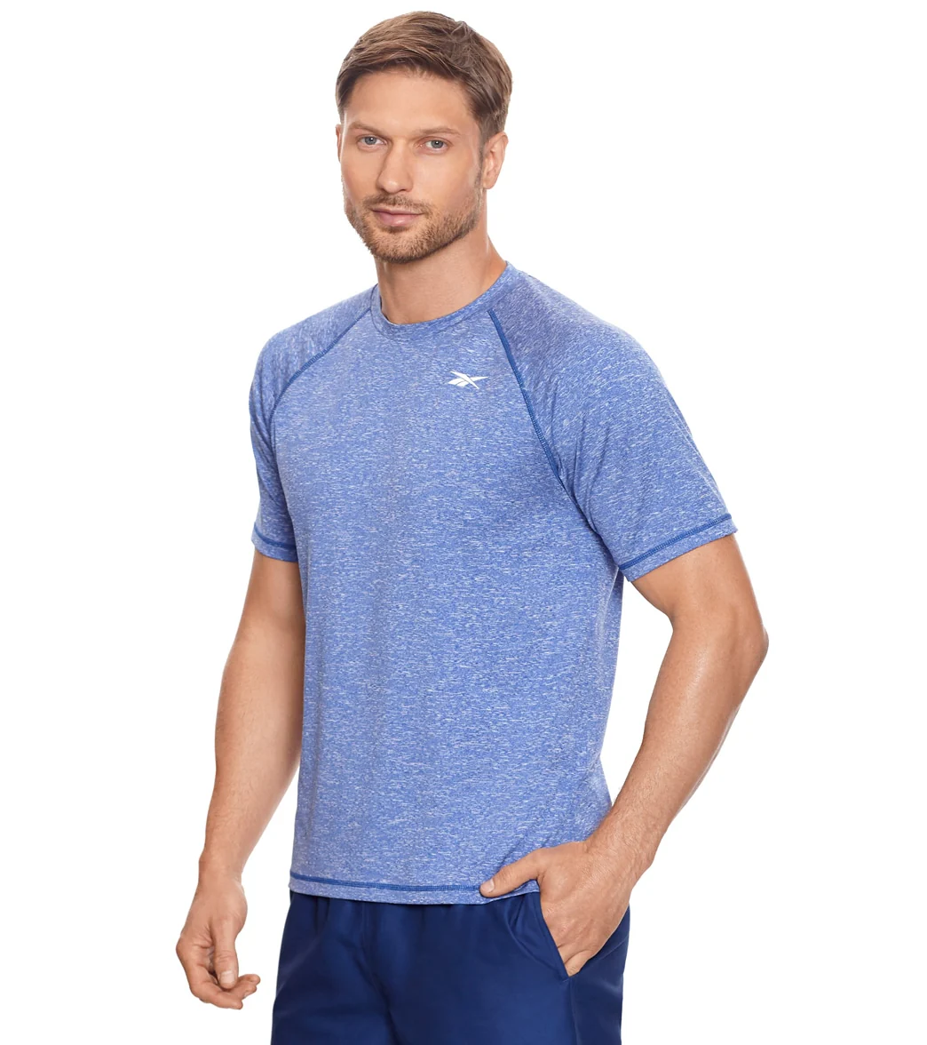 Reebok Men's Heathered Black Raglan Swim Tee - Image 4