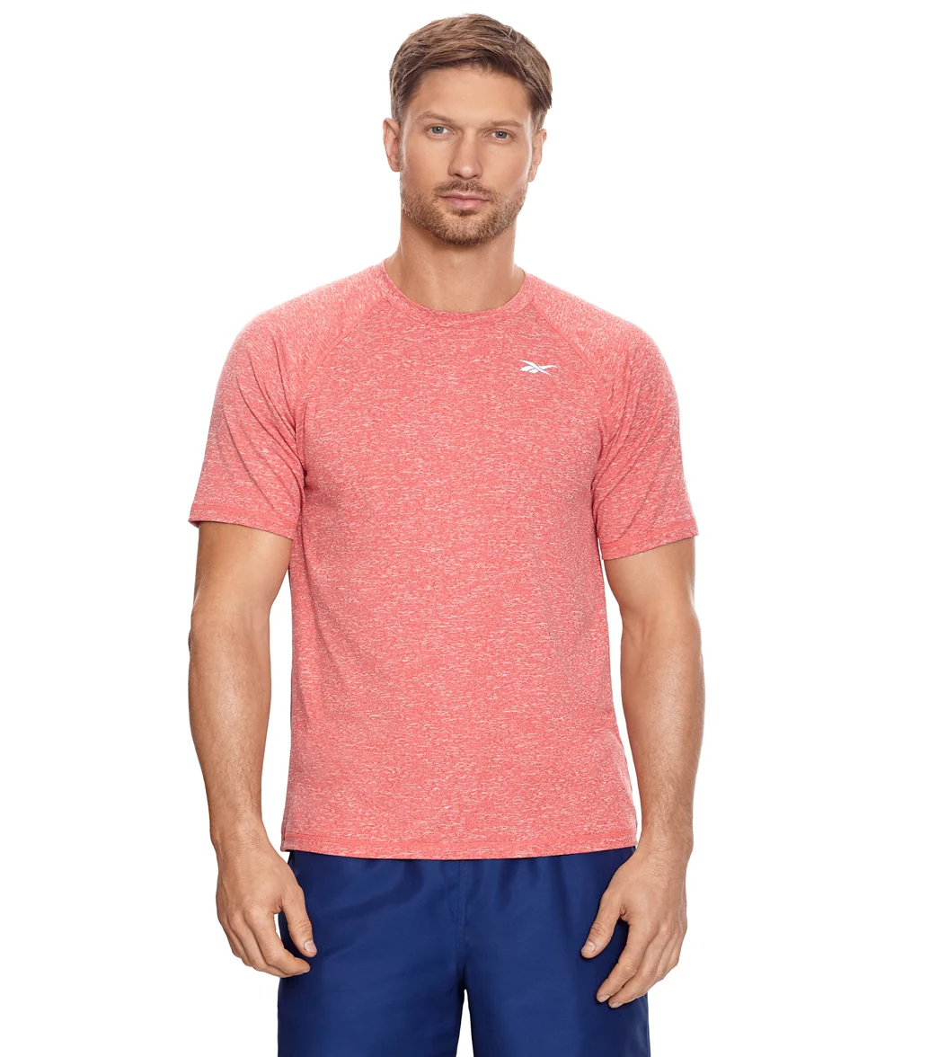 Reebok Men's Heathered Black Raglan Swim Tee - Image 7