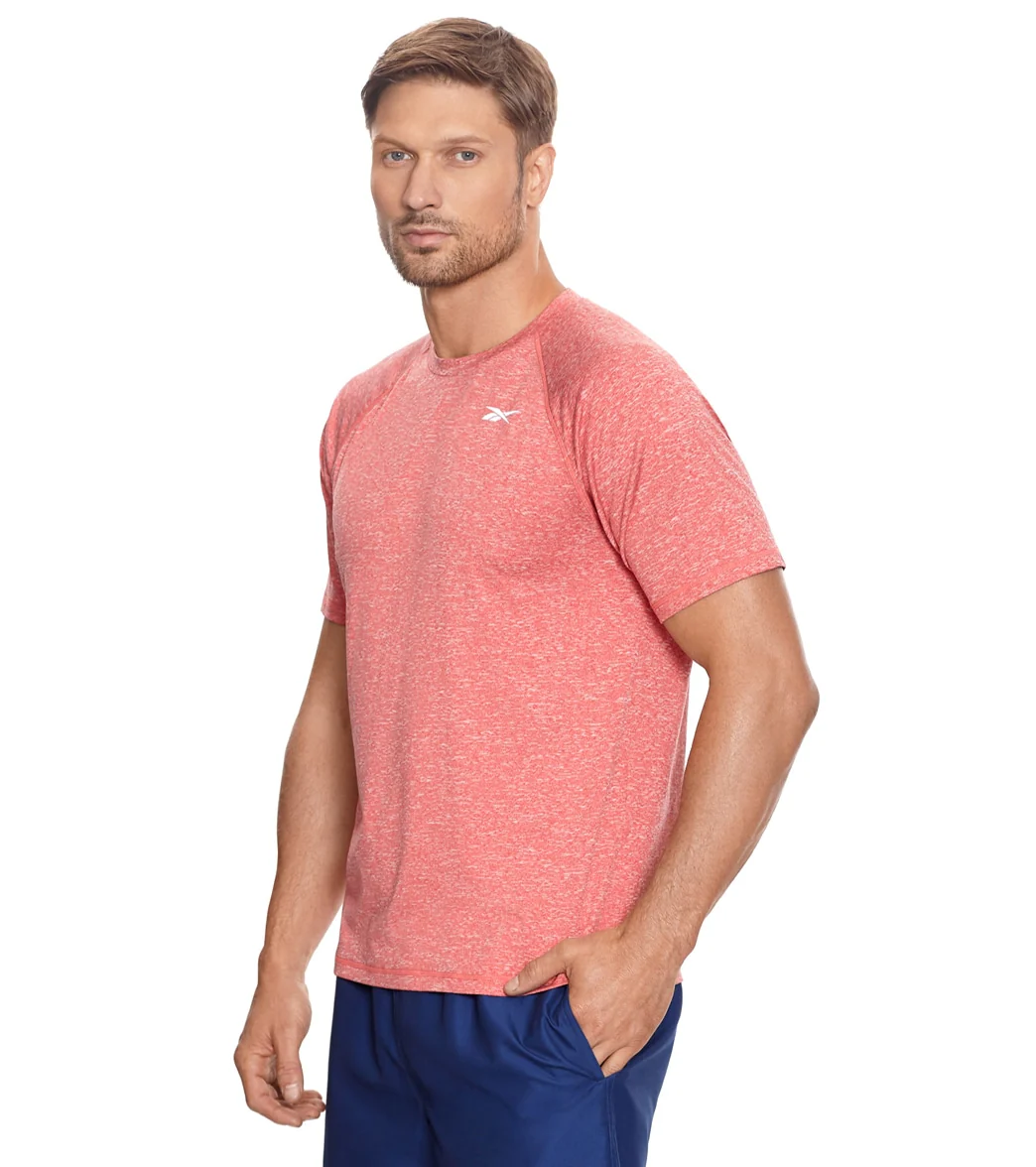 Reebok Men's Heathered Black Raglan Swim Tee - Image 9