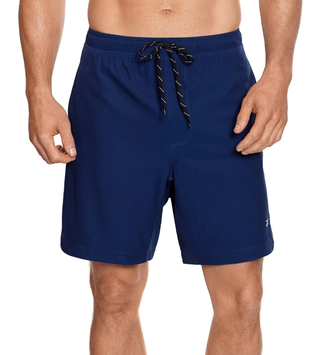 Reebok Men's Solid Black 8" Swim Short