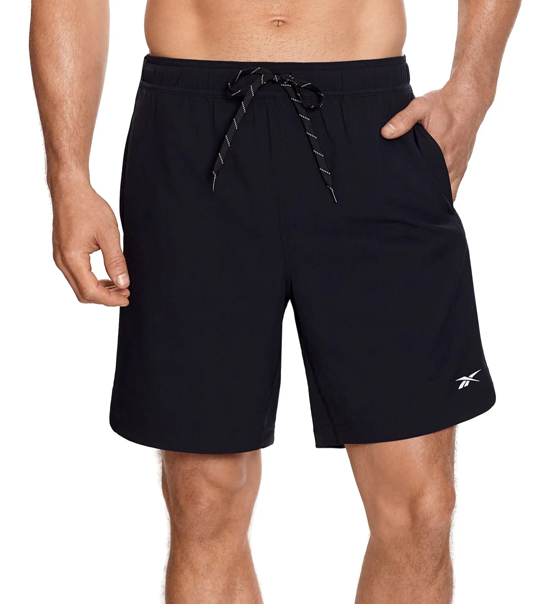 Reebok Men's Solid Black 8" Swim Short - Image 19