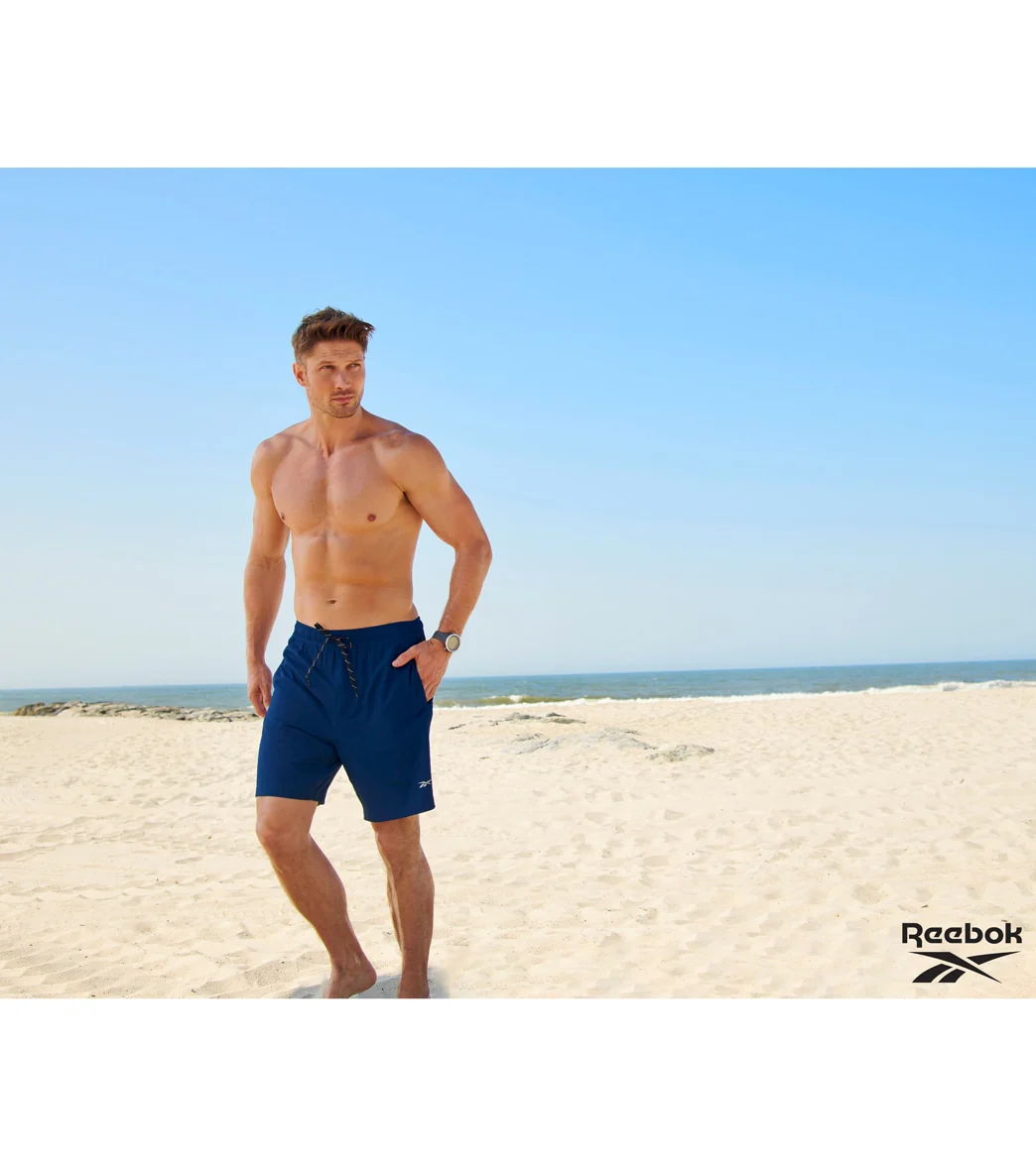 Reebok Men's Solid Black 8" Swim Short - Image 7