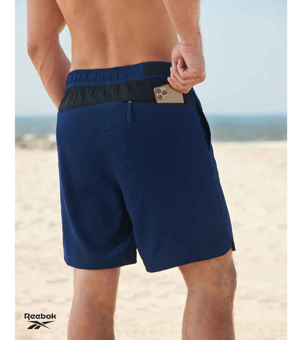 Reebok Men's Solid Black 8" Swim Short - Image 8