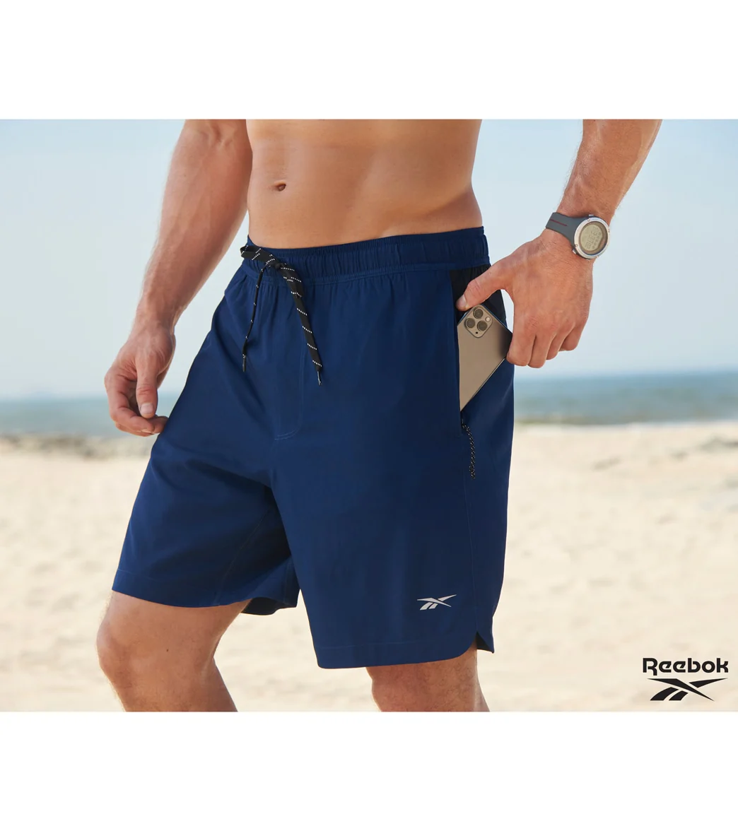 Reebok Men's Solid Black 8" Swim Short - Image 9