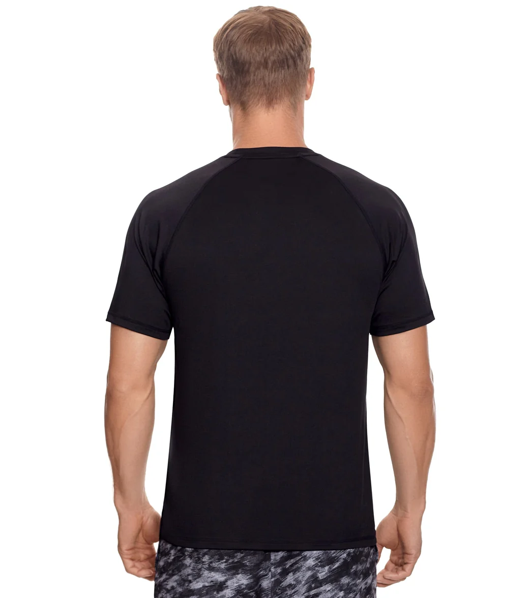 Reebok Men's Solid White Raglan Swim Tee - Image 15