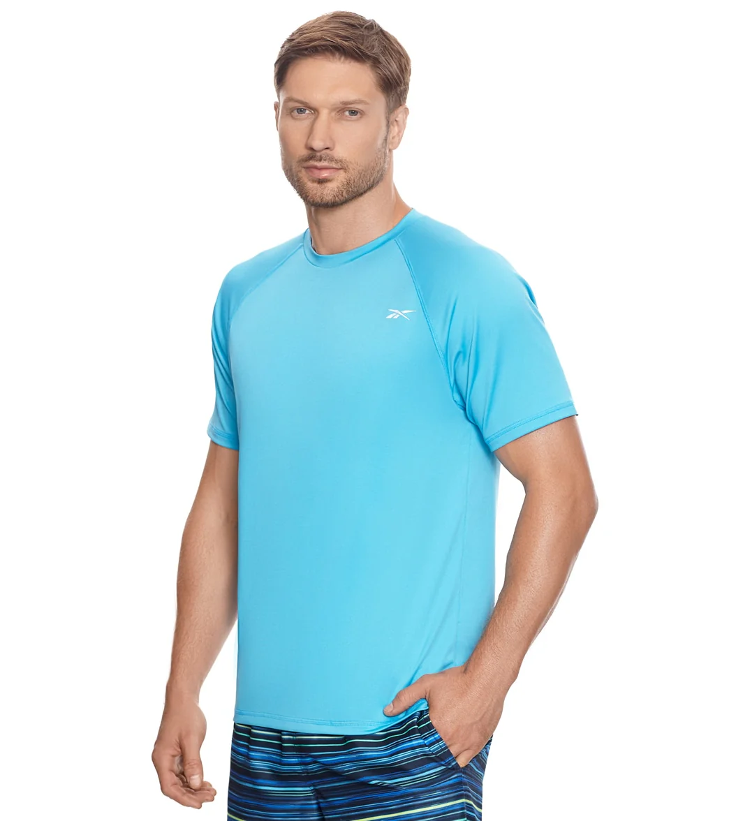 Reebok Men's Solid White Raglan Swim Tee - Image 2