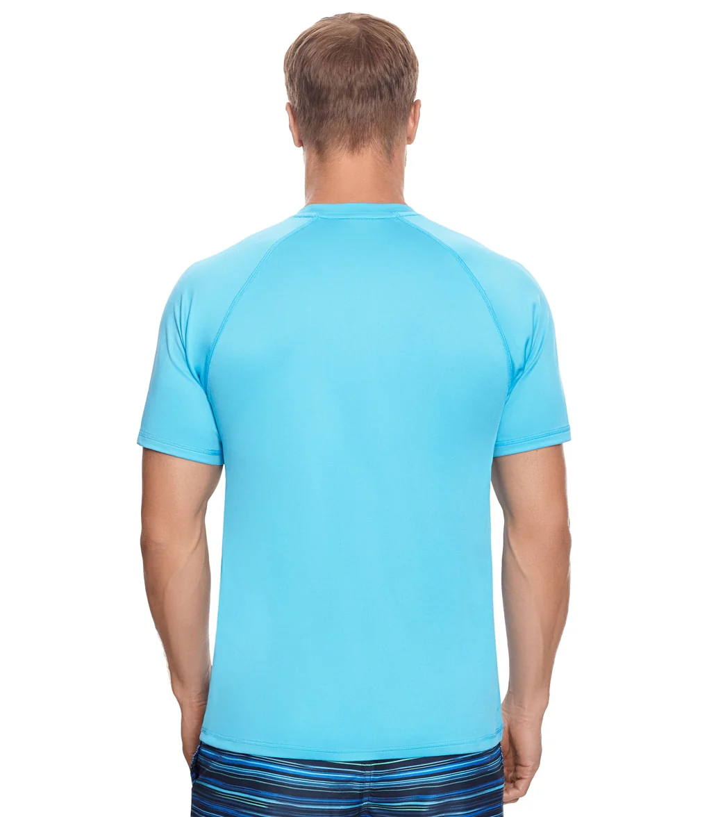 Reebok Men's Solid White Raglan Swim Tee - Image 3