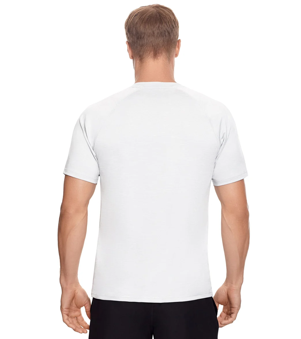 Reebok Men's Solid White Raglan Swim Tee - Image 9