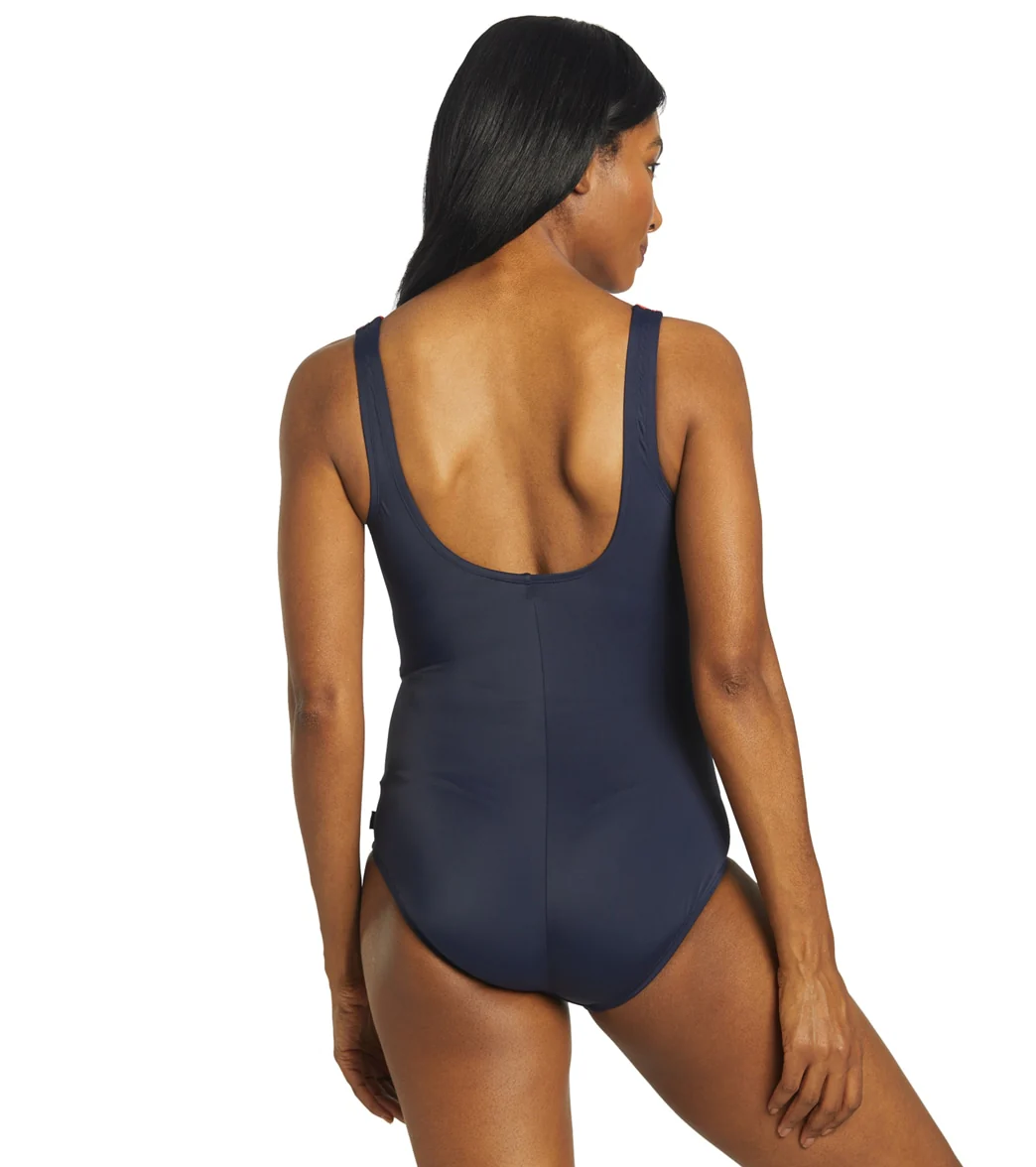 Reebok Women's Classic Colorblock High Neck One Piece Swimsuit - Image 3