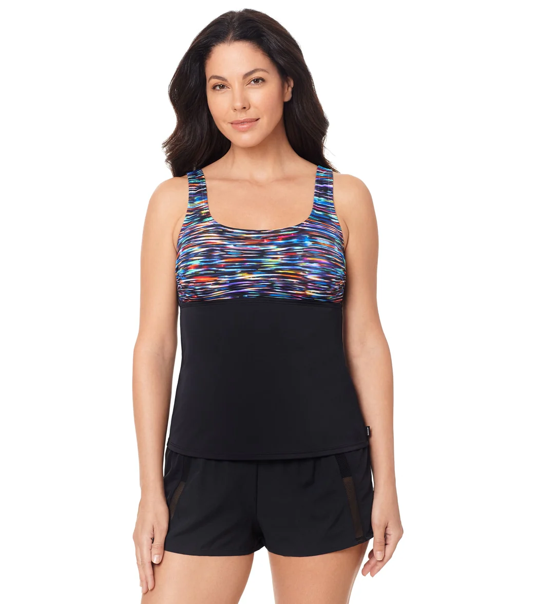Reebok Women's Colorful Dimension Tankini Top - Image 5