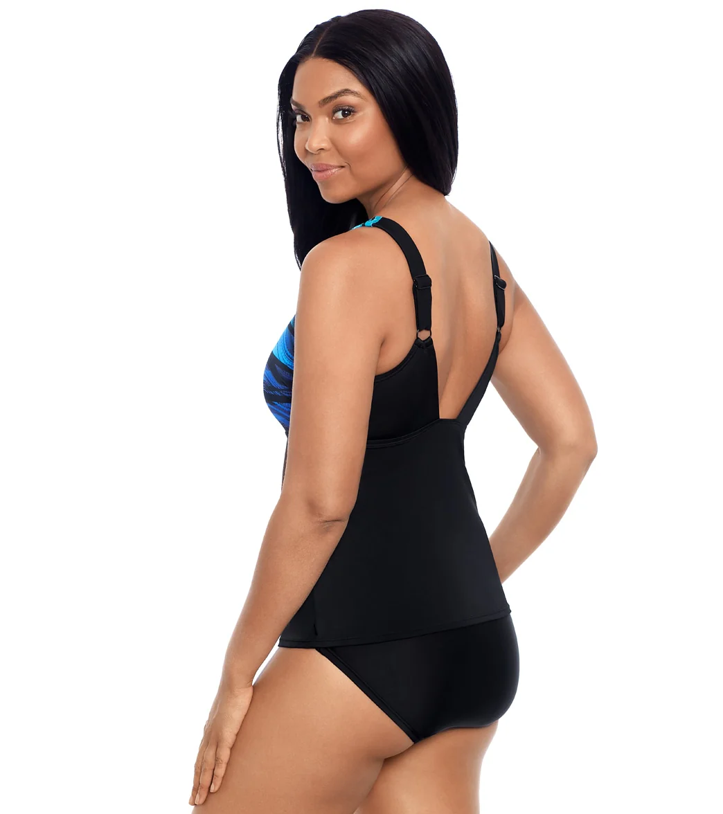 Reebok Women's Wavy Look Tankini Top - Image 3