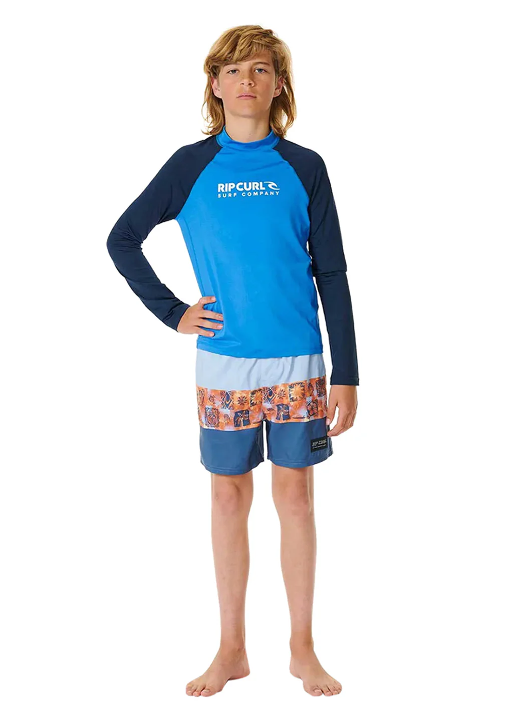 Rip Curl Boys' Shock UPF 50+ Long Sleeve Rashguard (Big Kid) - Image 4