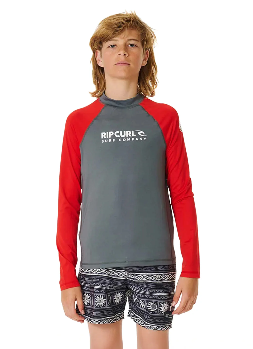 Rip Curl Boys' Shock UPF 50+ Long Sleeve Rashguard (Big Kid) - Image 8