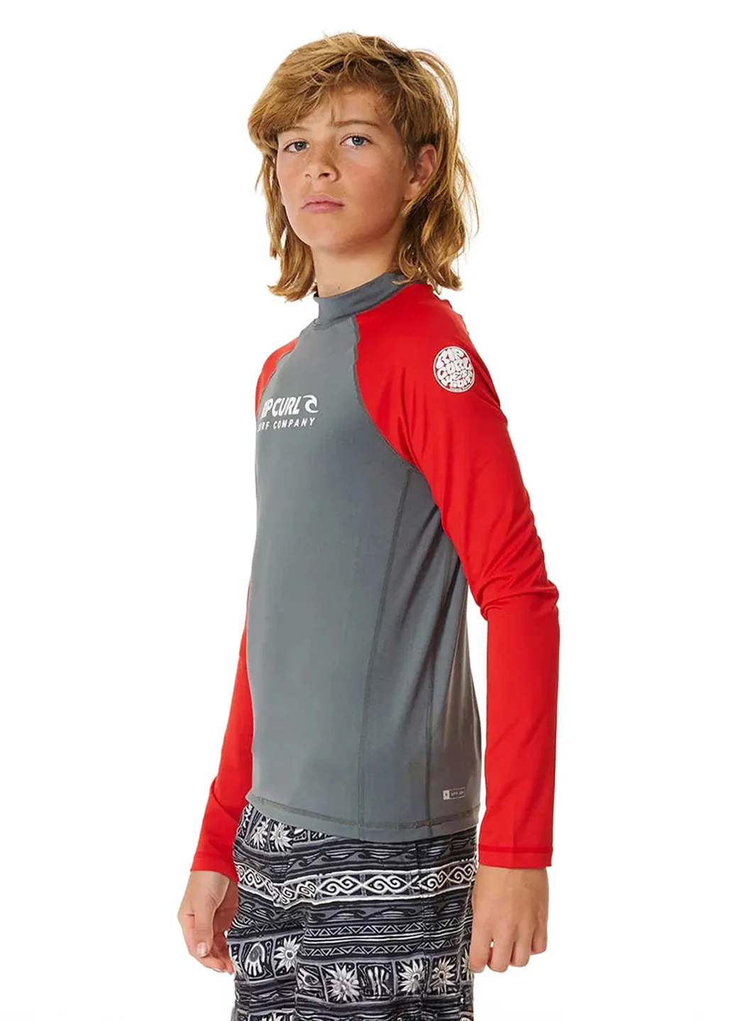 Rip Curl Boys' Shock UPF 50+ Long Sleeve Rashguard (Big Kid) - Image 9