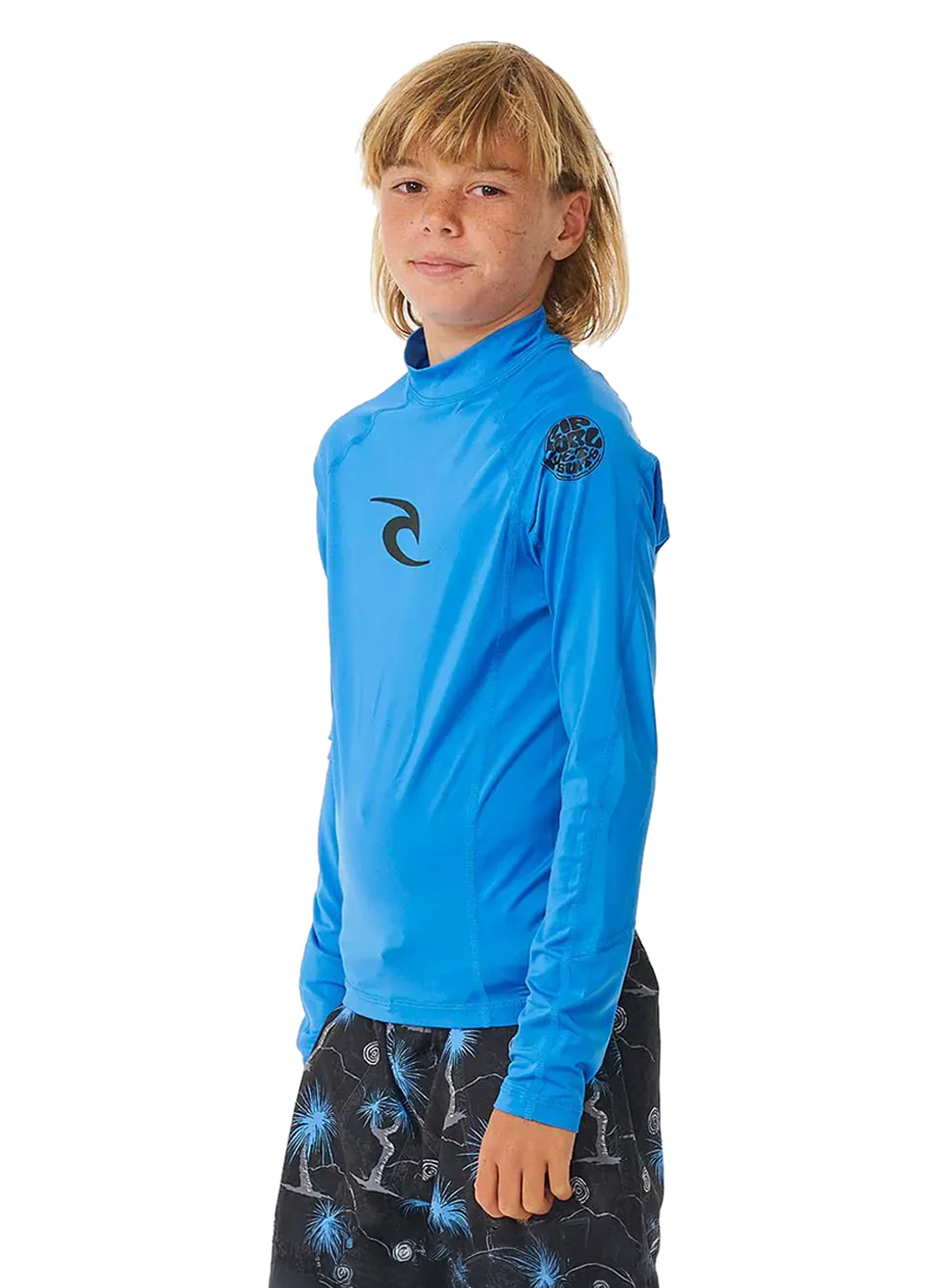 Rip Curl Boys' Shock UPF 50+ Short Sleeve Rash Guard (Big Kid) - Image 2