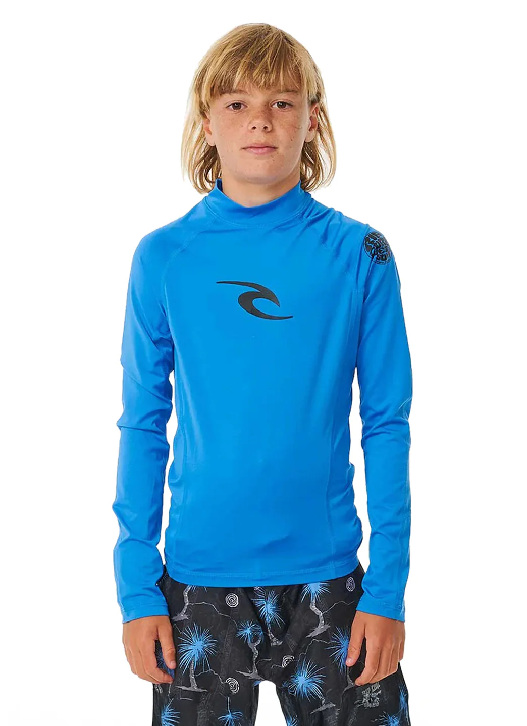 Rip Curl Boys' Shock UPF 50+ Short Sleeve Rash Guard (Big Kid) - Image 7