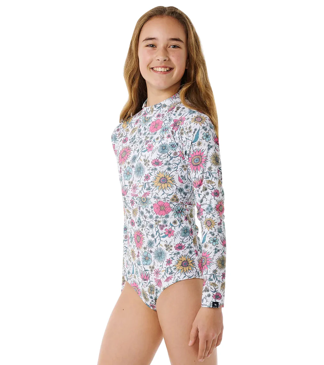 Rip Curl Girls' Floral Heat Long Sleeve One Piece Swimsuit (Big Kid) - Image 2