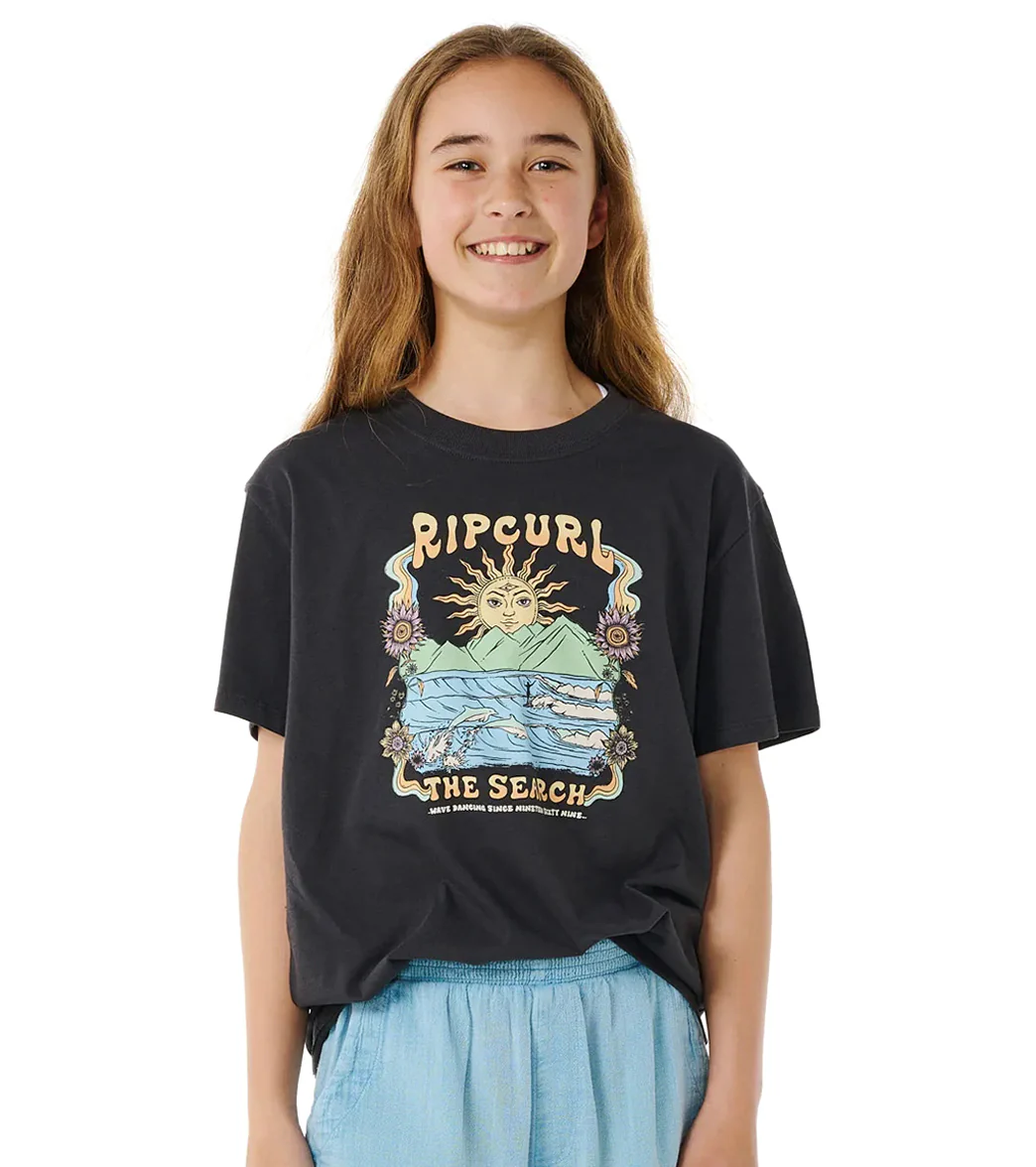 Rip Curl Girls' Hibiscus Heat Art Short Sleeve Tee (Big Kid) - Image 5