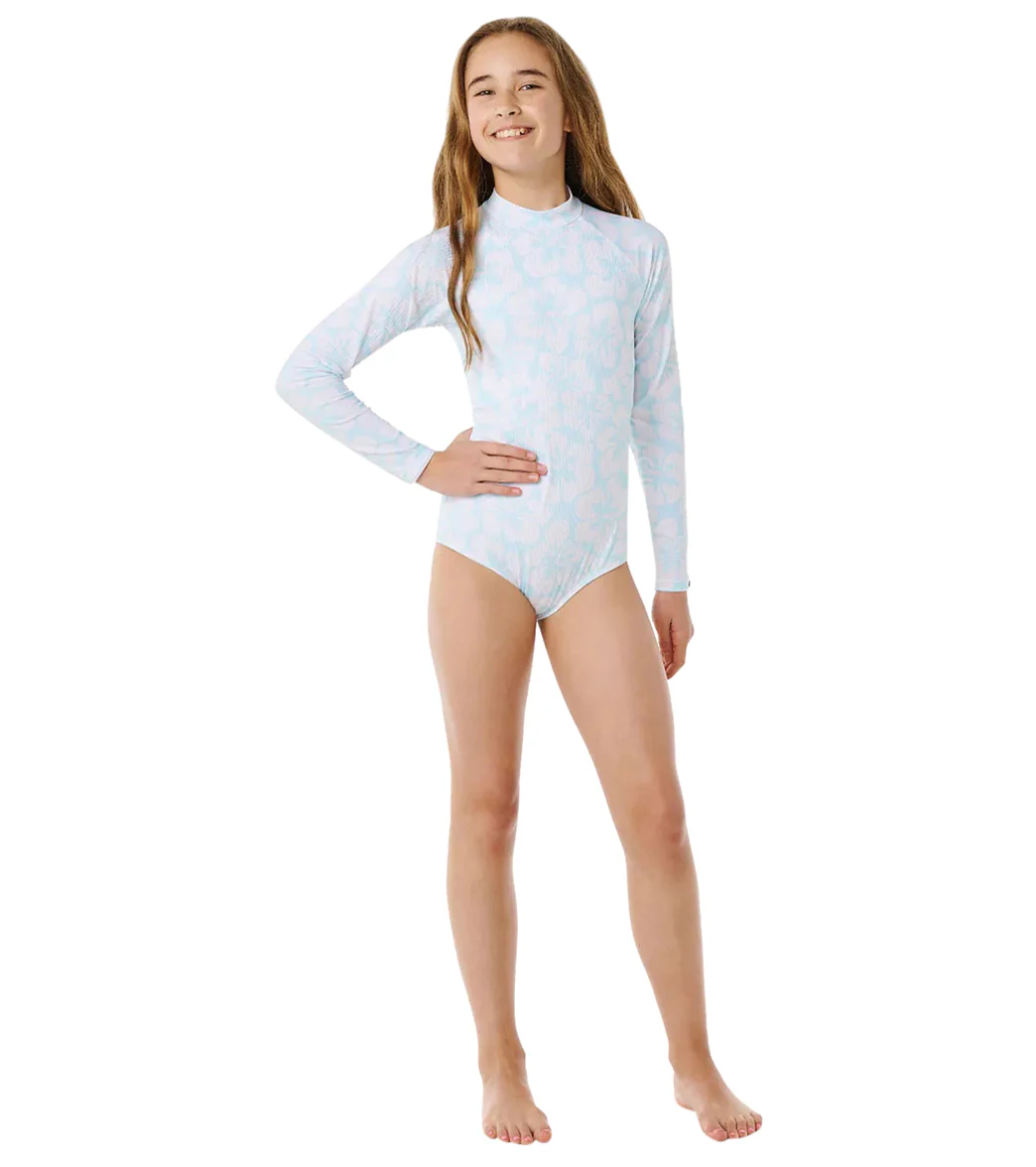 Rip Curl Girls' Hibiscus Long Sleeve One Piece Swimsuit (Big Kid) - Image 4