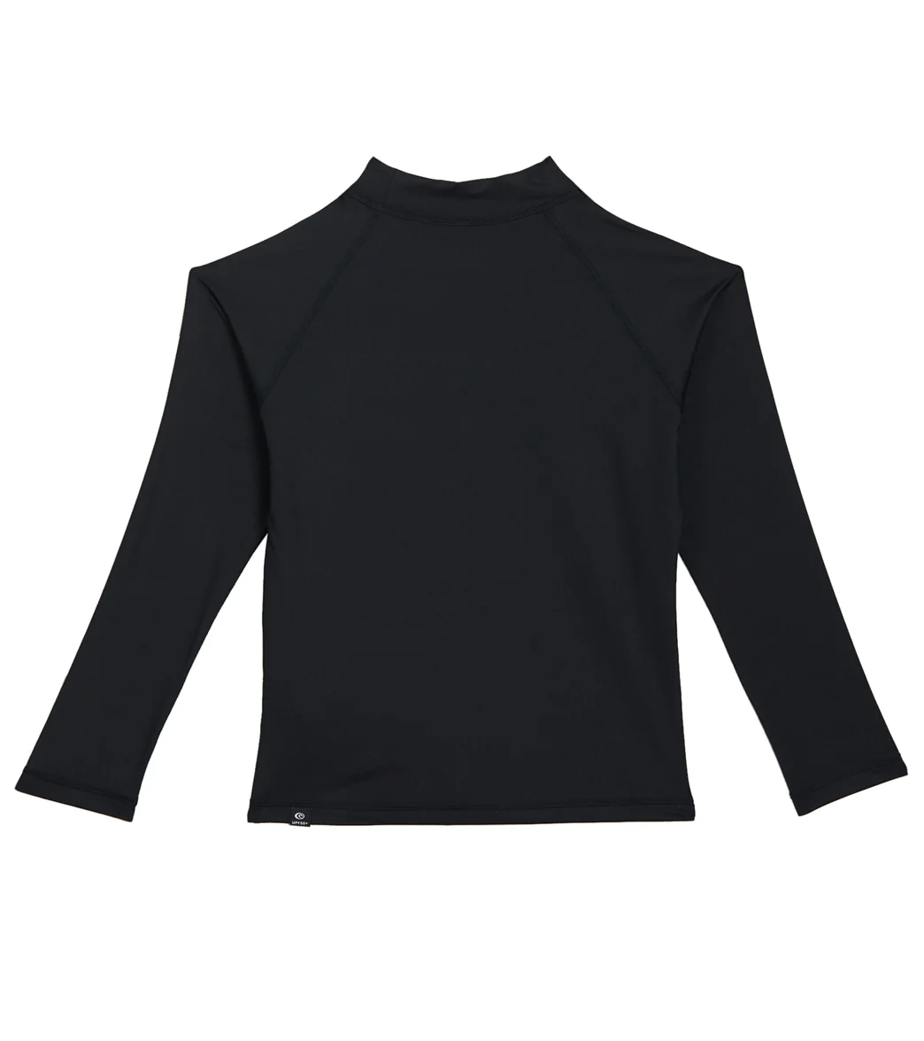 Rip Curl Girls' Long Sleeve Script Rash Guard (Big Kid) - Image 2