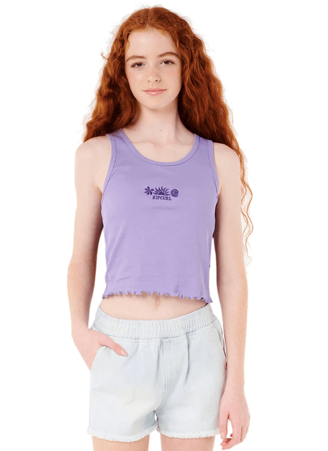 Rip Curl Girls' Neon Isles Rib Tank Top (Big Kid) - Image 8