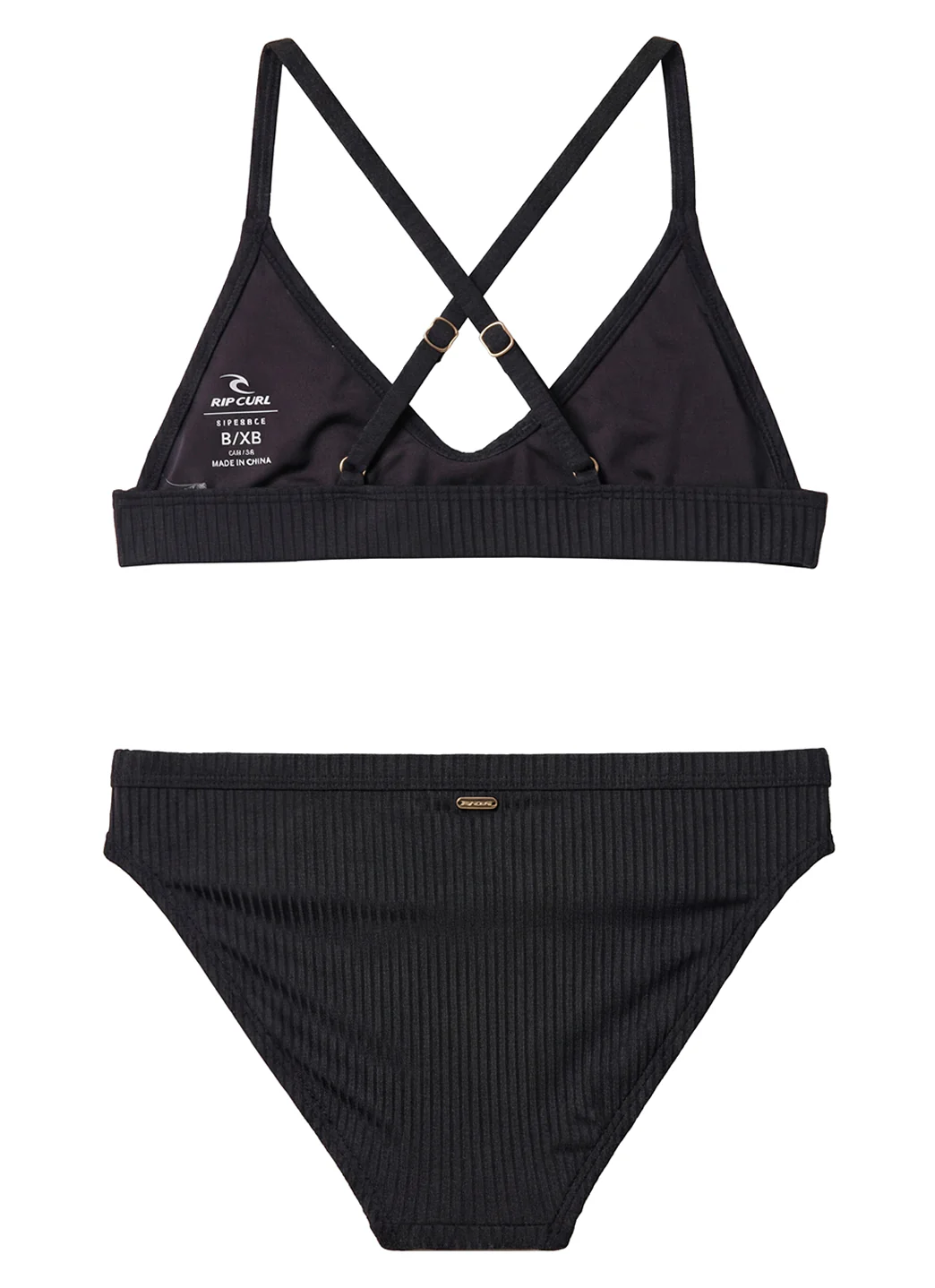 Rip Curl Girls' Premium Rib Triangle Two Piece Bikini Set (Big Kid) - Image 4