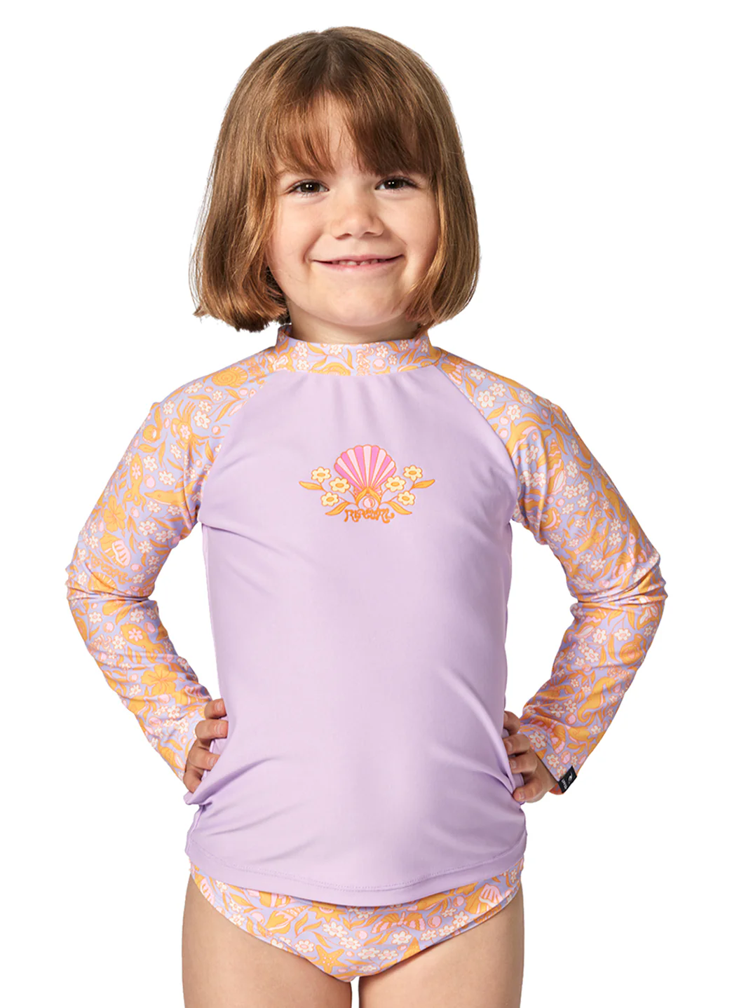 Rip Curl Girls' Rainbow Tide Long Sleeve Bikini Set (Toddler, Little Kid) - Image 2