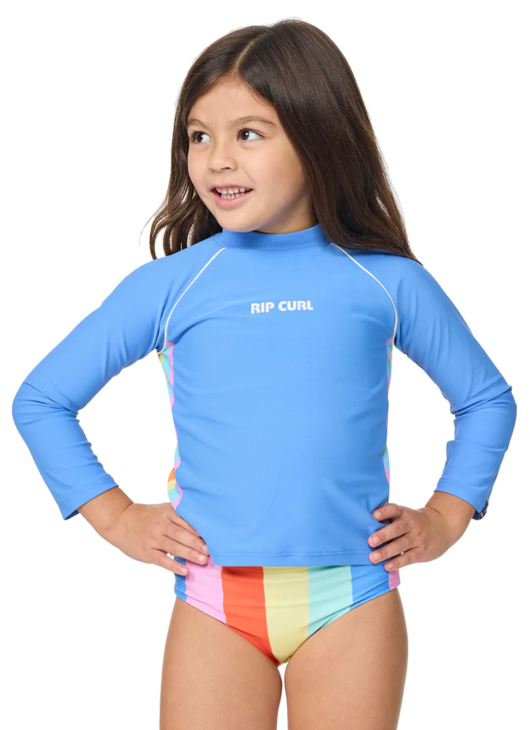 Rip Curl Girls' Sunshine Revival Rash Guard (Toddler, Little Kid)