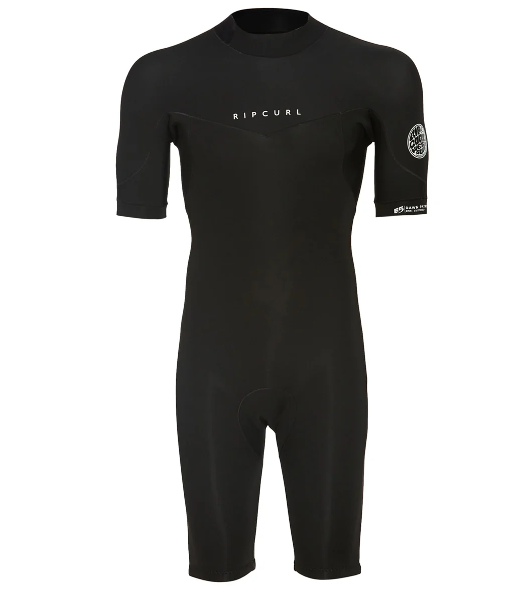 Rip Curl Men's 2/2mm Dawn Patrol Short Sleeve Back Zip Springsuit Wetsuit