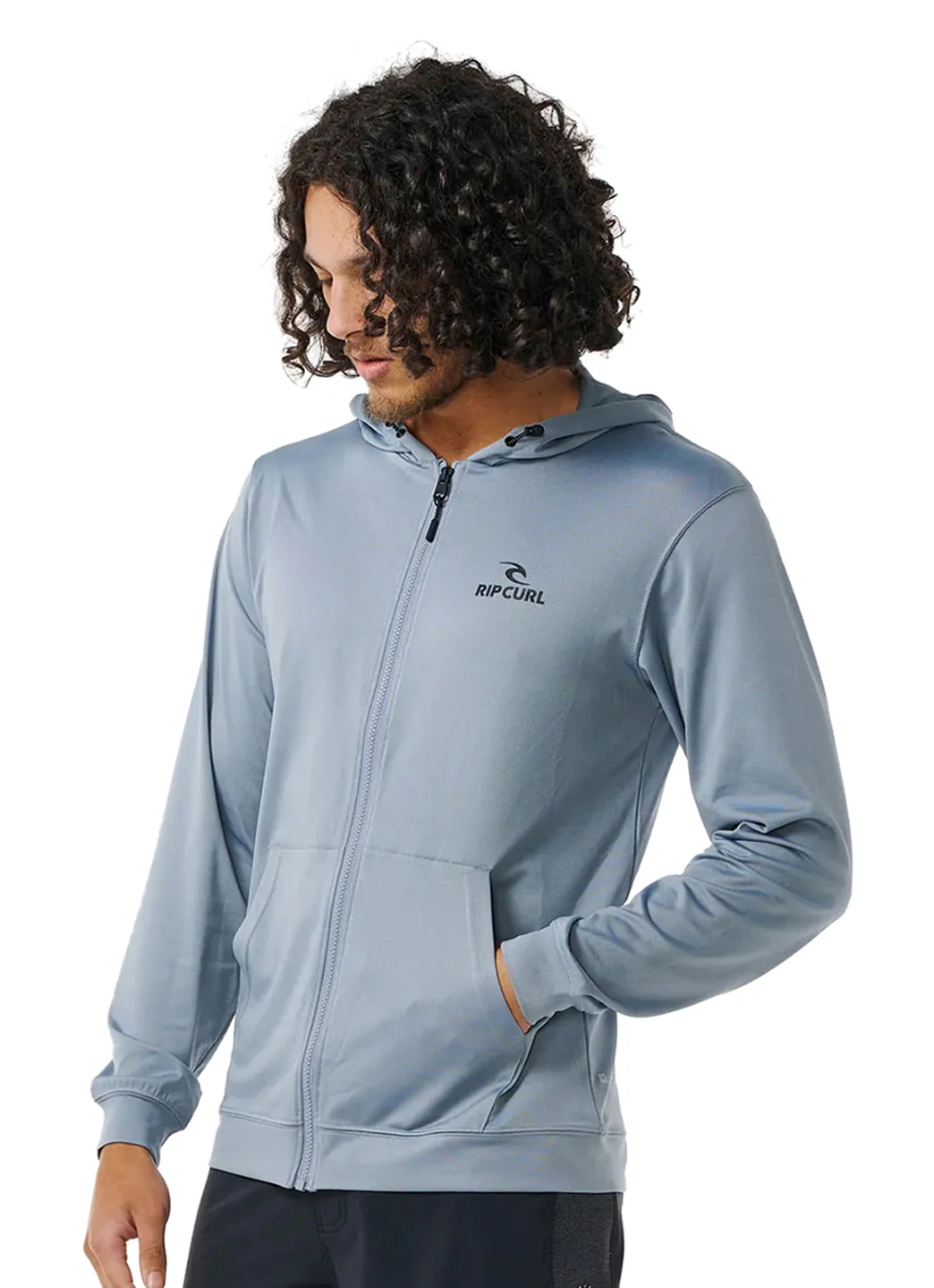 Rip Curl Men's Stack UPF 50 Zip Thru Hood Surf Shirt - Image 2