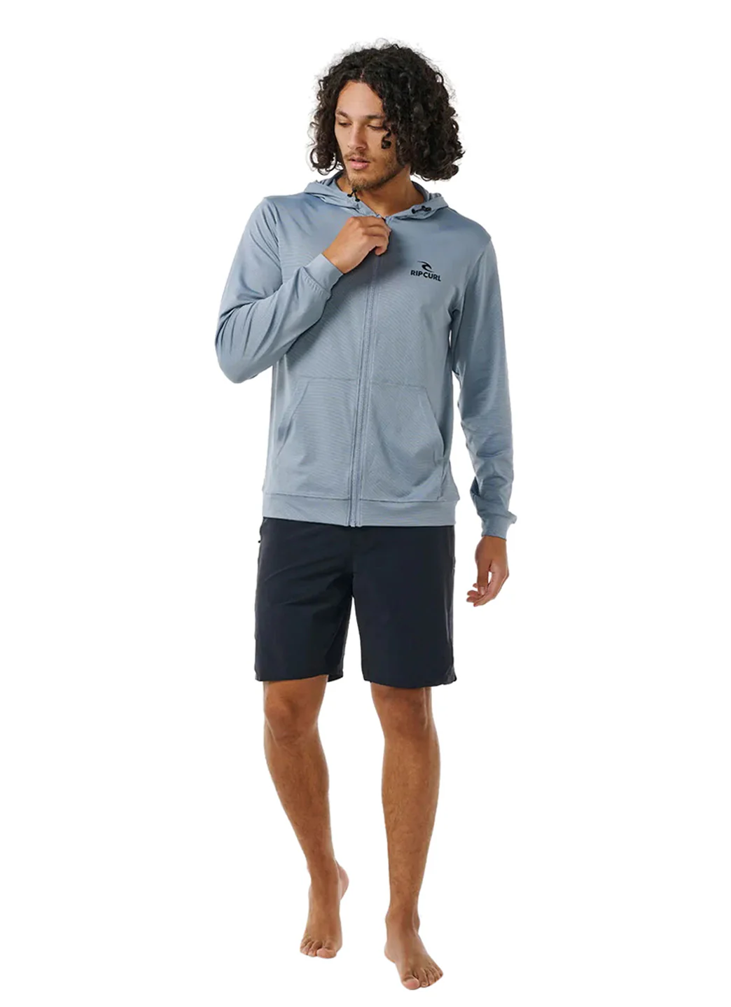 Rip Curl Men's Stack UPF 50 Zip Thru Hood Surf Shirt - Image 4