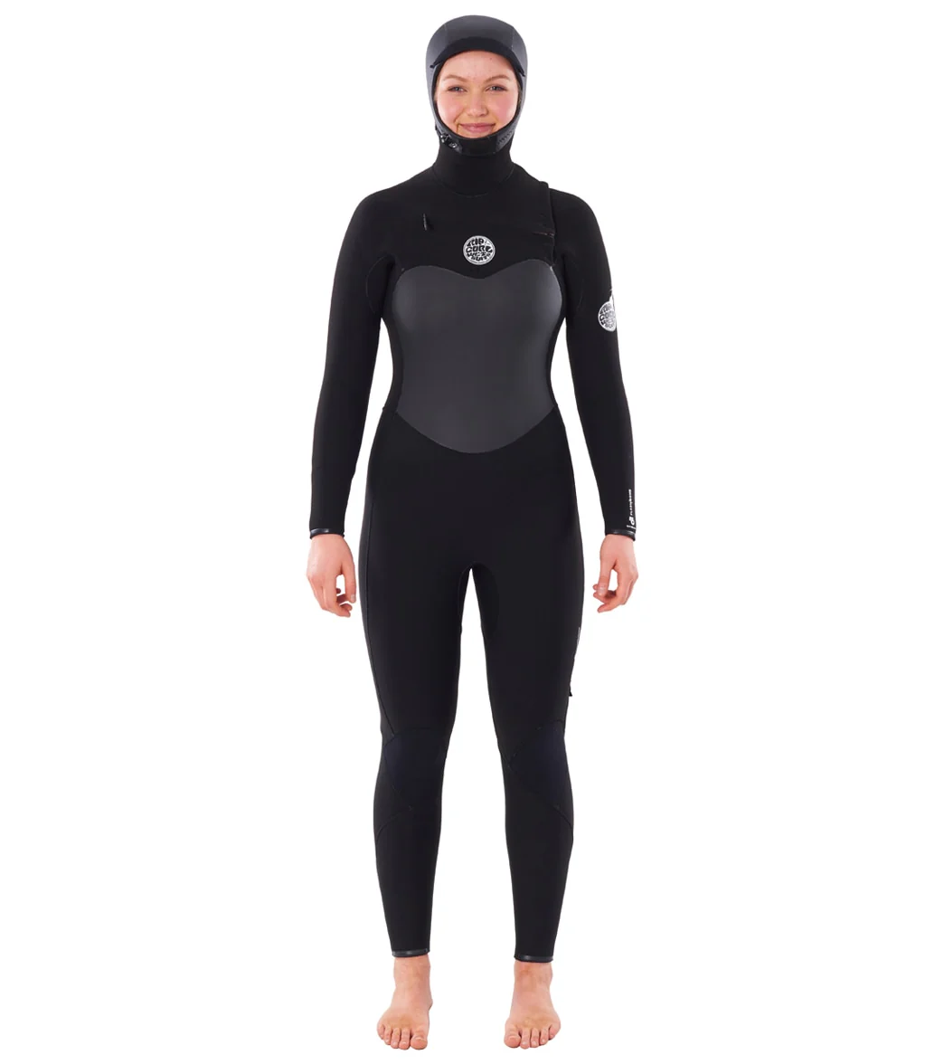 Rip Curl Women's 6/4 Flashbomb Long Sleeve Hooded Chest Zip Fullsuit Wetsuit - Image 7